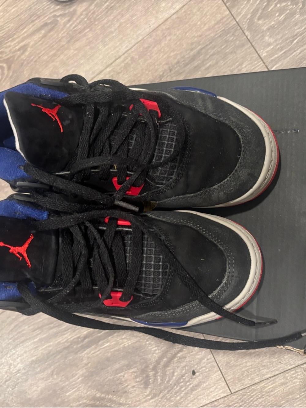 Jordan Kids Black/Red/Blue Retro Sneakers